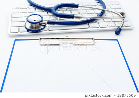 Medical concept with blank paper clipboard Medical concept with blank paper clipboard 19873509