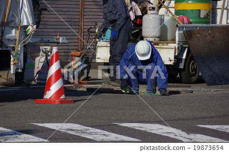 Pave repair of road repair road 19873654