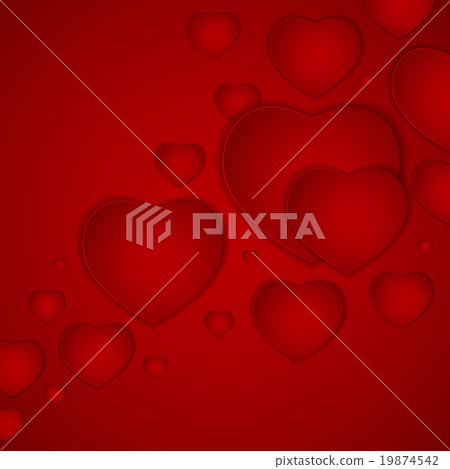 St Valentines  Day Greeting Card Vector 19874542