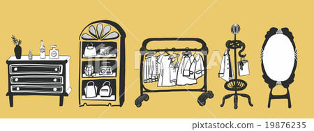 矢量 室內設計師 室內裝飾 19876235