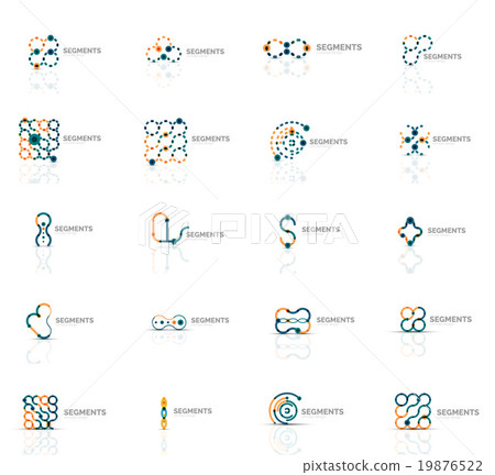 Outline swirl and circle minimal abstract 19876522