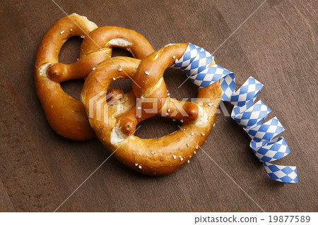 Two typical bavarian pretzel  19877589