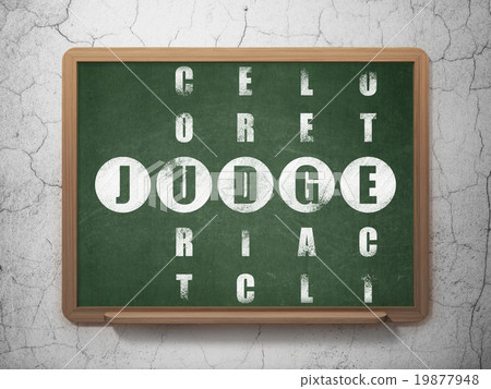Law concept: Judge in Crossword Puzzle 19877948