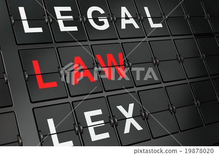 Law concept: Law on airport board background Law concept: Law on airport board background 19878020