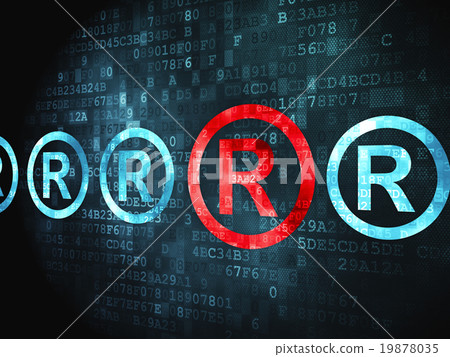 Law concept: Registered on digital background Law concept: Registered on digital background 19878035