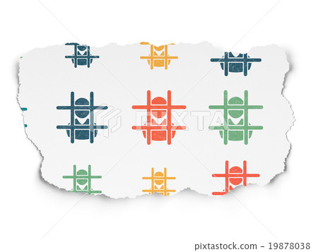 Law concept: Criminal icons on Torn Paper Law concept: Criminal icons on Torn Paper 19878038