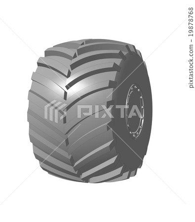 Tractor wheel illustration 19878768