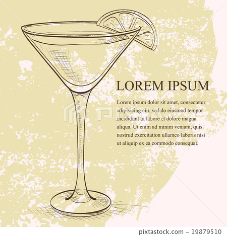 Sidecar cocktail scetch Sidecar cocktail scetch 19879510