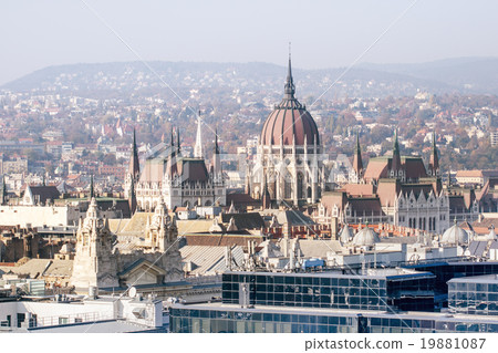 House of Parliament in Budapest. Airview.  19881087