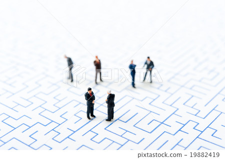 Businessmen who think that it is a maze 19882419