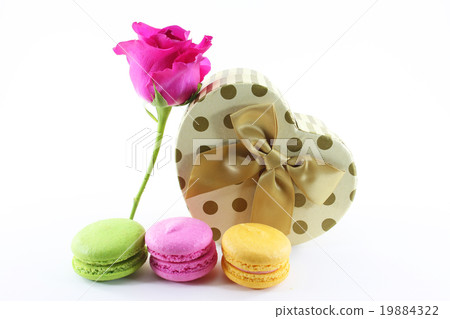 Flower and present gift on iosolate background 19884322