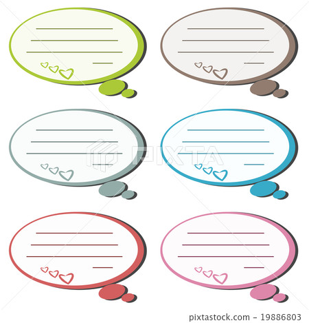 Colorful paper note illustration 19886803