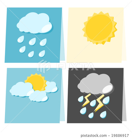 Paper weather icon illustration Paper weather icon illustration 19886917