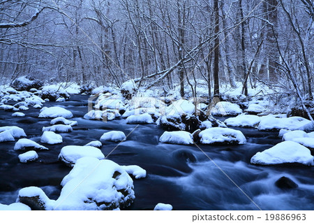 Oirase stream of winter Tribulation flow 19886963