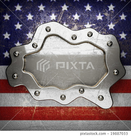 silver background painted to US flag silver background painted to US flag 19887033