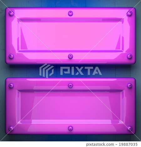 pink metal and blue wood background 19887035