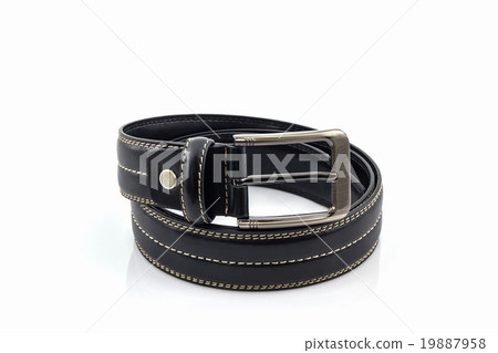 Black leather belt for men. 19887958