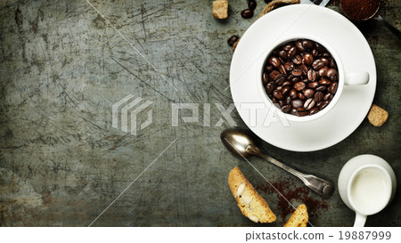 Coffee cup with beans Coffee cup with beans 19887999