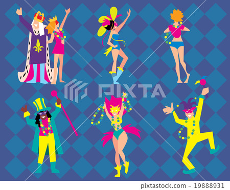 Mardi Gras Vector Illustration. 19888931