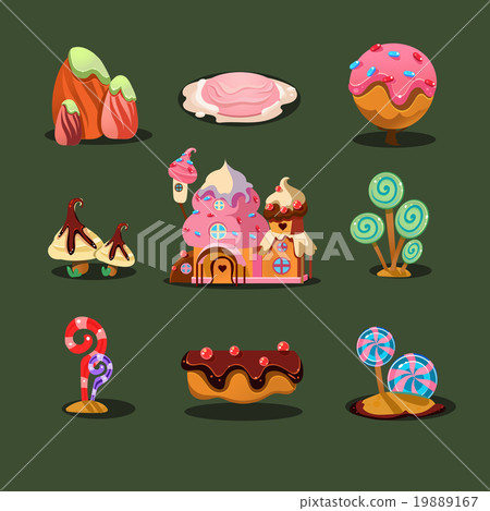 House From Cookies, Islands Sweets, Caramel Trees 19889167
