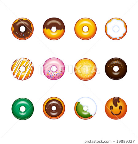 Donut illustration set 19889327