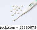Health management image (pill and thermometer) 19890678