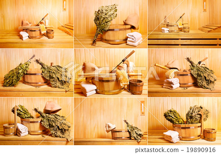 various sauna accessories 19890916