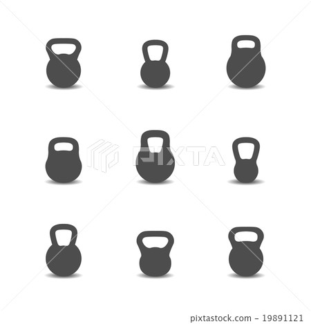 Icons kettlebells, vector illustration. Icons kettlebells, vector illustration. 19891121