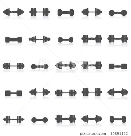 Icons dumbbells, vector illustration. 19891122