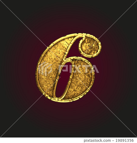 6 vector golden letter - Stock Illustration [19891356] - PIXTA