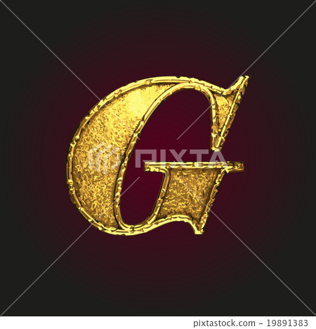 g vector golden letter - Stock Illustration [19891383] - PIXTA