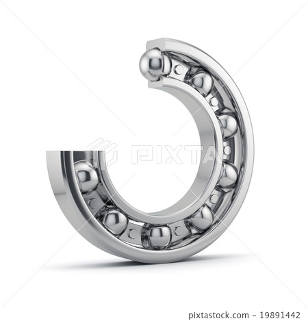 Bearings production isolated on white 19891442