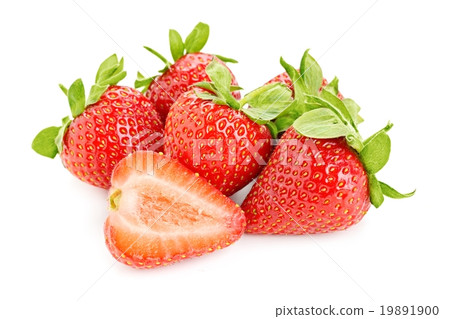 Beautiful strawberries isolated on white Beautiful strawberries isolated on white 19891900