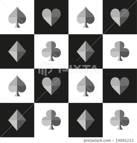 Card Suit Chess Board Black White Card Suit Chess Board Black White 19892221