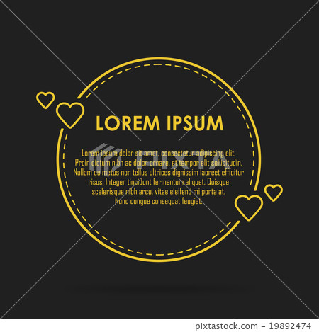 Quote blank template. Quote heart bubble.  19892474