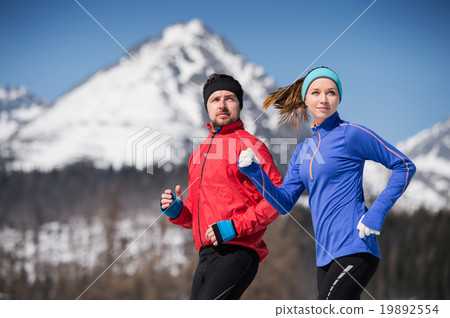 Young couple jogging Young couple jogging 19892554