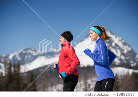 Young couple jogging Young couple jogging 19892555