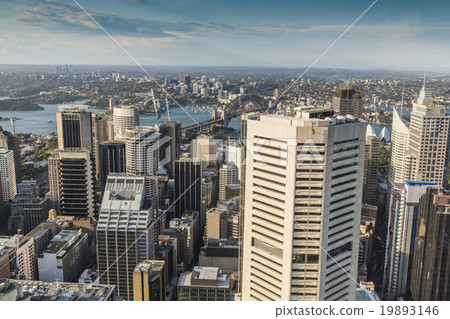Aerial view from Sydney Tower in Sydney Australia Aerial view from Sydney Tower in Sydney Australia 19893146