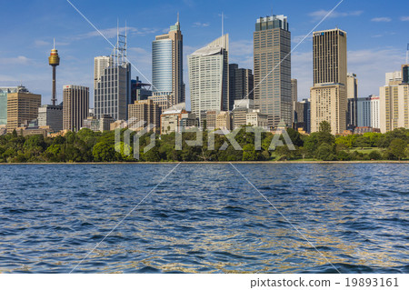Skyline of Sydney with city central business  19893161