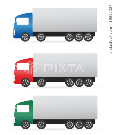 set of colorful heavy truck 19893324
