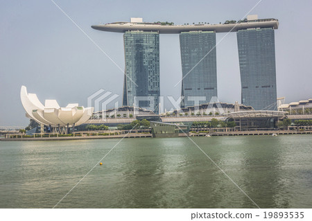 Singapore reflection of buildings Marina bay Singapore reflection of buildings Marina bay 19893535