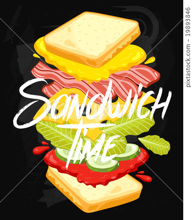 Sandwich on Chalkboard Sandwich on Chalkboard 19893846