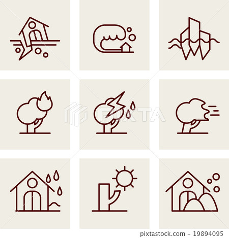 Natural Disaster Icons Natural Disaster Icons 19894095