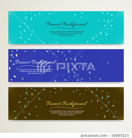 Set of abstract banner background with leaf 19895823