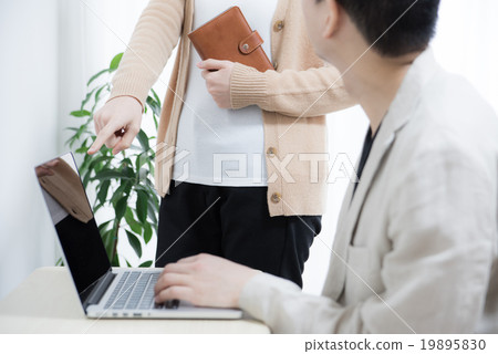 Office casual men and women 19895830