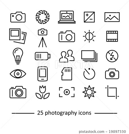 photography icons collection 19897330