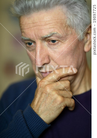 Thoughtful senior man 19897725