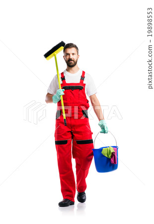 Young handsome cleaner 19898553