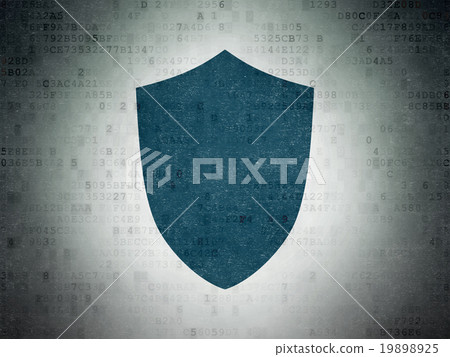 Safety concept: Shield on Digital Paper background 19898925
