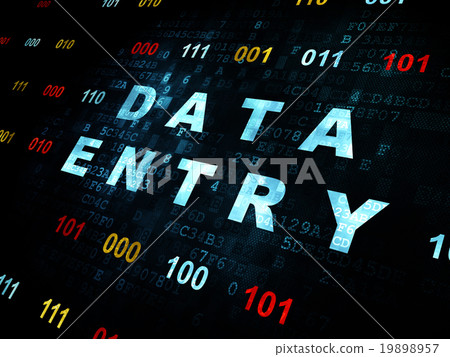 Information concept: Data Entry on Digital 19898957